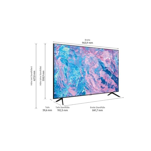 Samsung GU43DU7179UXZG 43” Crystal UHD 4K Smart TV (2024) – PurColor, 4K Upscaling, Crystal Processor 4K