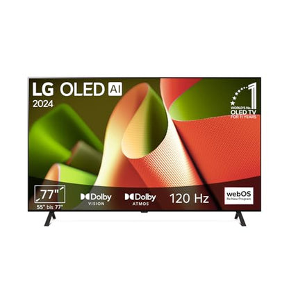 LG OLED55B4ELA 55” 4K OLED Smart TV (2024) – α8 AI Processor, webOS 24, Dolby Vision, 120Hz Panel