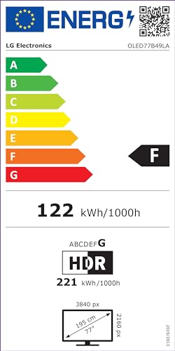 LG OLED55B4ELA 55” 4K OLED Smart TV (2024) – α8 AI Processor, webOS 24, Dolby Vision, 120Hz Panel