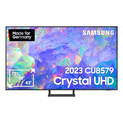 Samsung GU55DU8579UXZG 55” Crystal UHD 4K Smart TV (2024) – Dynamic Crystal Color, 4K Upscaling, AirSlim Design, German Model