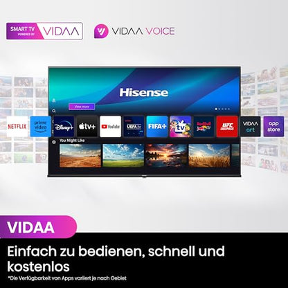 Hisense 50E7NQ 50” 4K UHD QLED Smart TV (2024) – HDR10+, Dolby Vision Atmos, Bluetooth, Alexa Built-in, VIDAA OS, 60Hz Panel