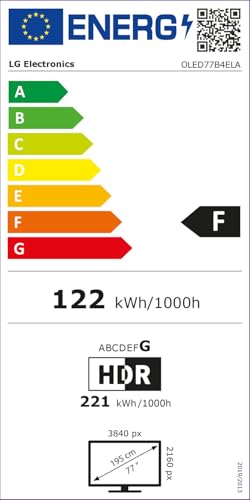 LG OLED55B4ELA 55” 4K OLED Smart TV (2024) – α8 AI Processor, webOS 24, Dolby Vision, 120Hz Panel