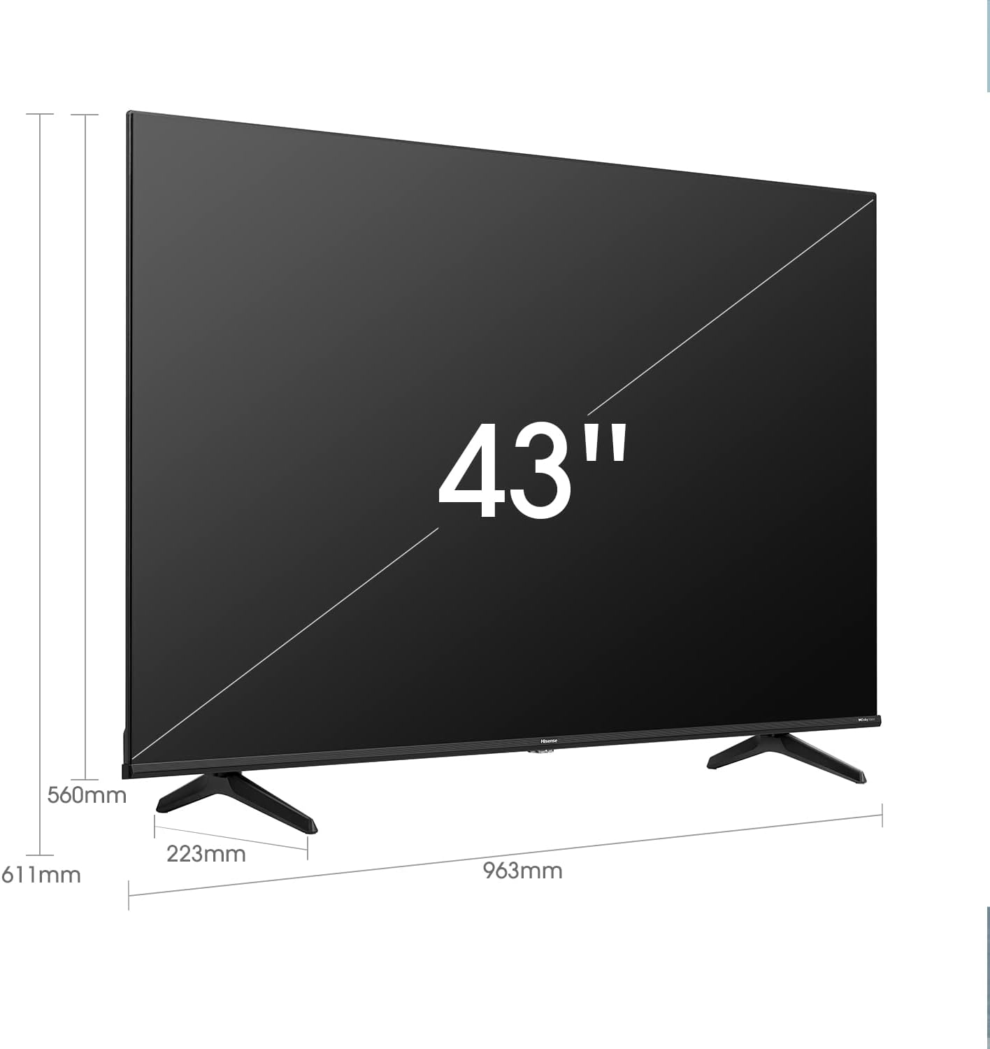 Hisense 43E7HQ 43” 4K UHD QLED Smart TV – HDR10+, Dolby Vision, DTS Virtual, 60Hz Panel, Bluetooth