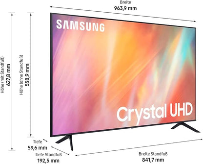 Samsung GU43AU7179UXZG 43” Crystal UHD 4K Smart TV (2021) – HDR, Q-Symphony, Frameless Design