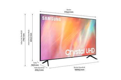 Samsung GU55AU7199UXZG 55” Crystal UHD 4K Smart TV (2021) – HDR, Q-Symphony, Frameless Design, German Model