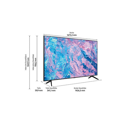 Samsung GU43DU7179UXZG 43” Crystal UHD 4K Smart TV (2024) – PurColor, 4K Upscaling, Crystal Processor 4K