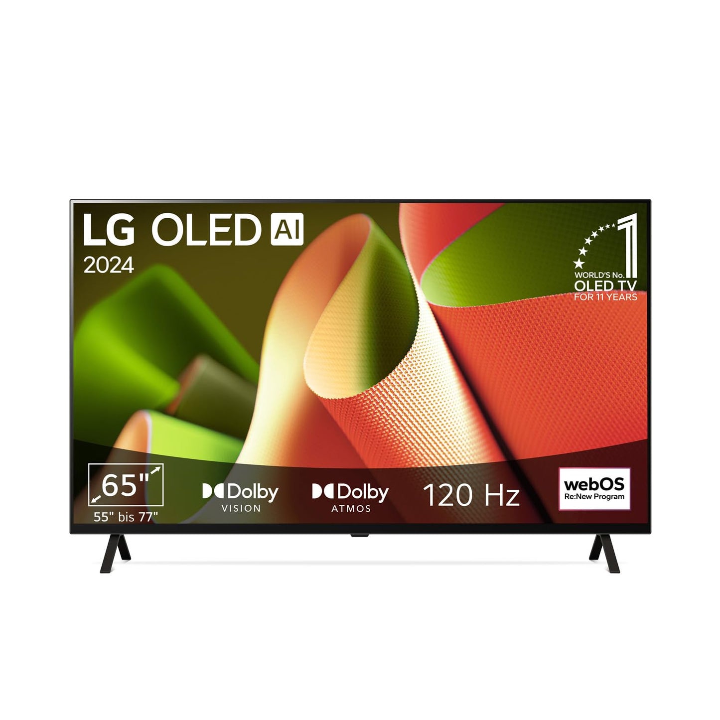 LG OLED55B4ELA 55” 4K OLED Smart TV (2024) – α8 AI Processor, webOS 24, Dolby Vision, 120Hz Panel