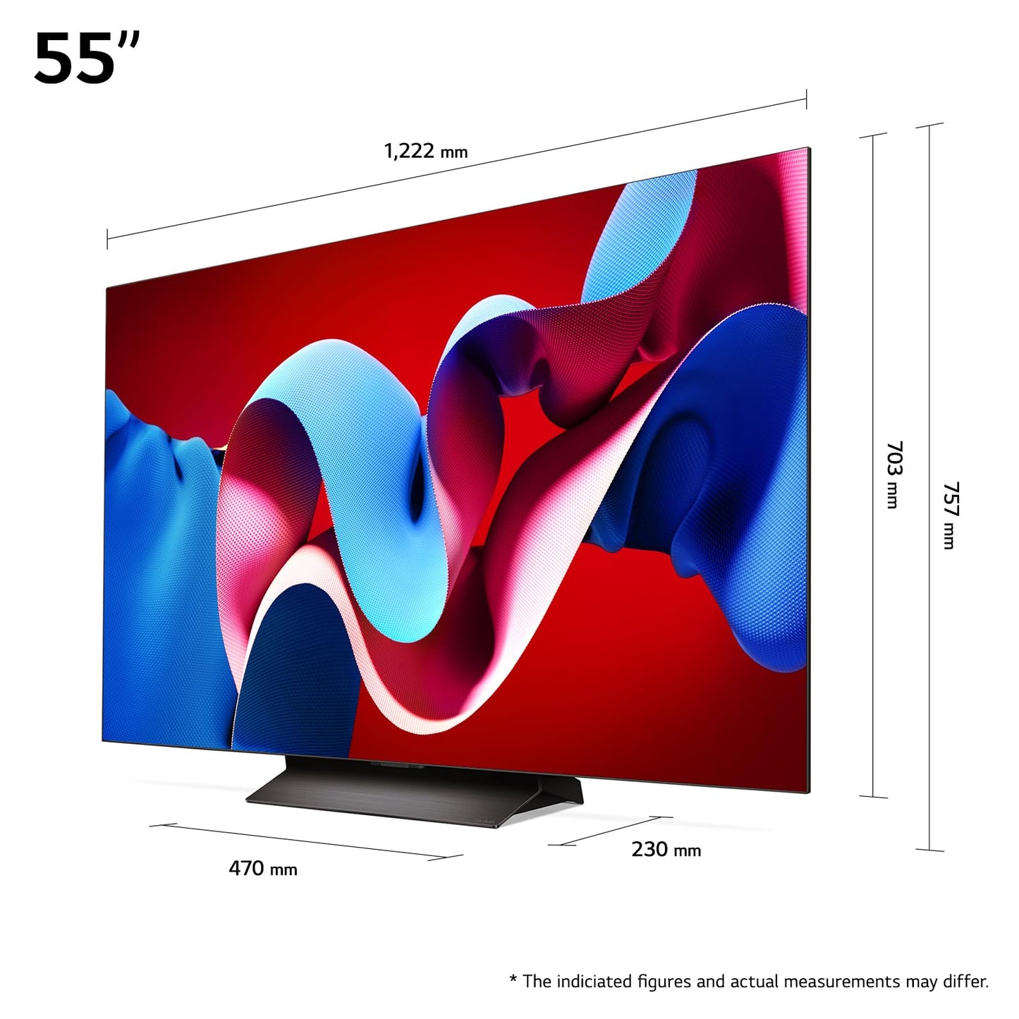 LG OLED55C47LA 55” 4K OLED evo Smart TV (2024) – α9 Gen7 AI Processor, webOS 24, Dolby Vision, 120Hz Panel