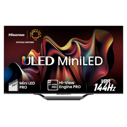 Hisense 55U7NQ 55” 4K Mini LED ULED Smart TV (2024) – Quantum Dot, 120Hz/144Hz VRR, HDMI 2.1, Game Mode Pro