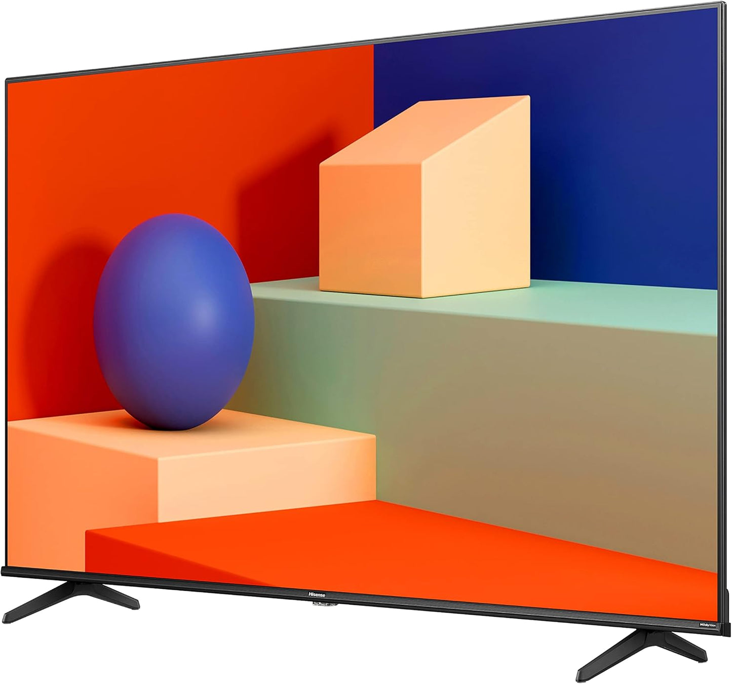 Hisense 43E6KT 43” 4K UHD Smart TV (2023) – HDR, Dolby Vision, Triple Tuner DVB-C/S2/T2, Frameless Design