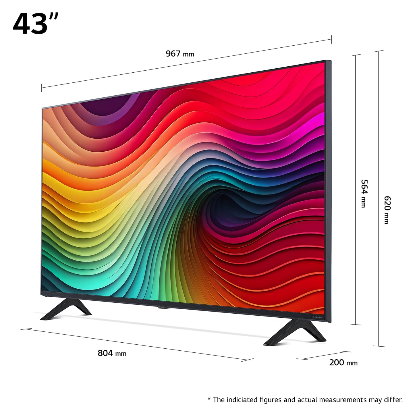 43NANO81T6A 43” 4K NanoCell Smart TV (2024) – α5 Gen7 AI Processor, webOS 24, HDR10, 60Hz Panel