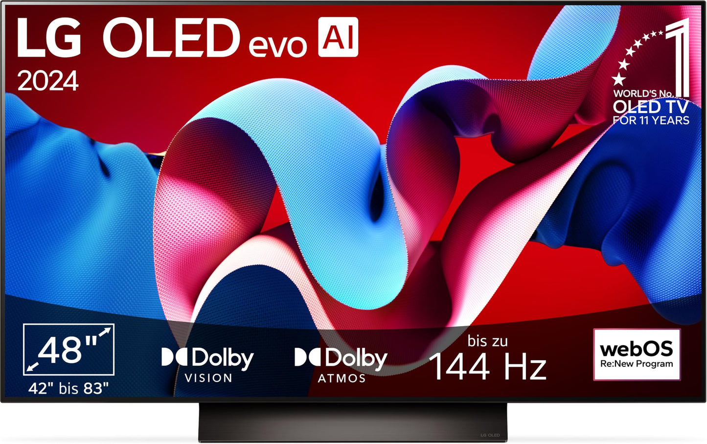 LG OLED55C47LA 55” 4K OLED evo Smart TV (2024) – α9 Gen7 AI Processor, webOS 24, Dolby Vision, 120Hz Panel