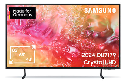 Samsung GU43DU7179UXZG 43” Crystal UHD 4K Smart TV (2024) – PurColor, 4K Upscaling, Crystal Processor 4K