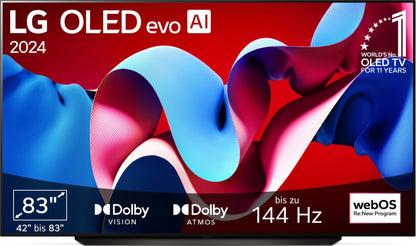 LG OLED55C47LA 55” 4K OLED evo Smart TV (2024) – α9 Gen7 AI Processor, webOS 24, Dolby Vision, 120Hz Panel