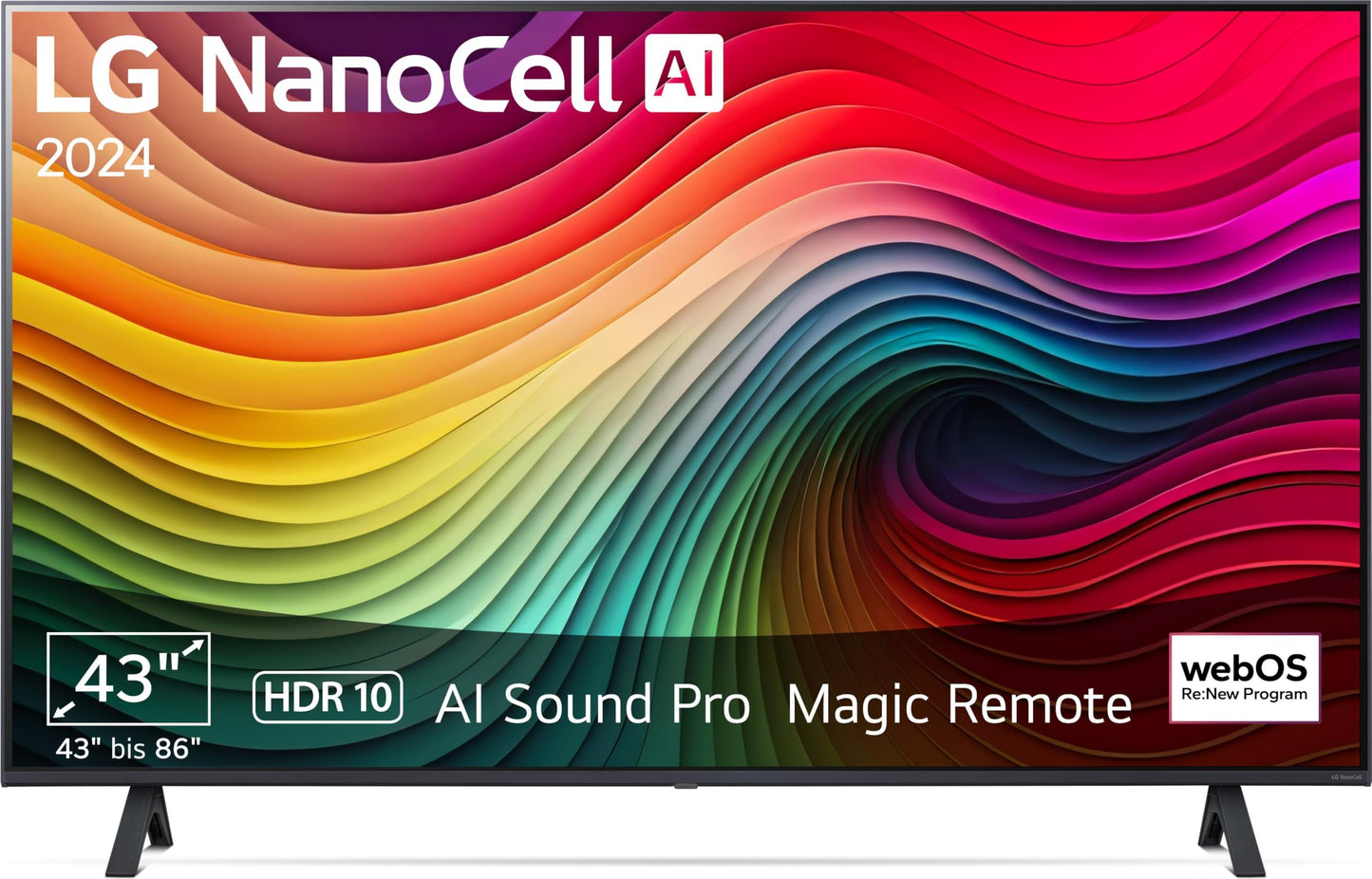 43NANO81T6A 43” 4K NanoCell Smart TV (2024) – α5 Gen7 AI Processor, webOS 24, HDR10, 60Hz Panel