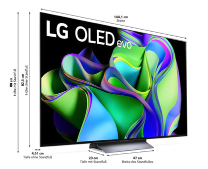 LG OLED55C47LA 55” 4K OLED evo Smart TV (2024) – α9 Gen7 AI Processor, webOS 24, Dolby Vision, 120Hz Panel